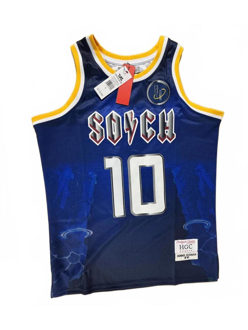 Headgear Classics Dennis Rodman #10 Basketball Jersey